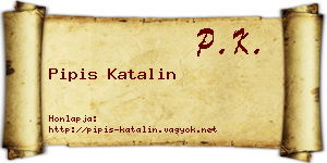 Pipis Katalin névjegykártya